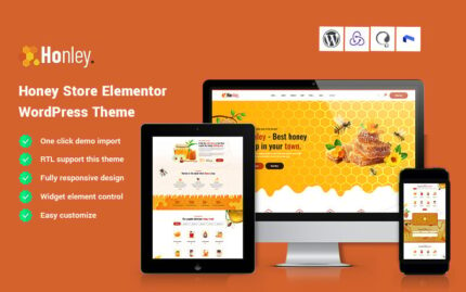 Honley - Honey Store Elementor WordPress Theme