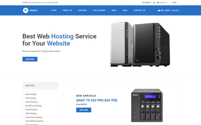 HostGo - Electronics & Gadgets Clean Shopify Theme