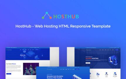 Hosthub Domain & Hosting HTML5 Responsive Template Website Template