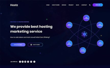 Hostz - Hosting HTML5 Landing Page Template