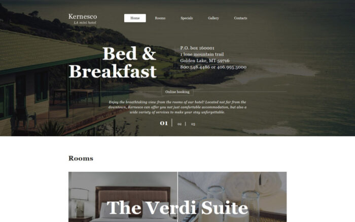 Hotel & Room Booking Website Template