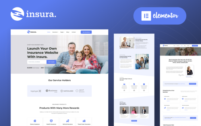 Insura - Insurance Company WordPress Elementor Theme WordPress Theme