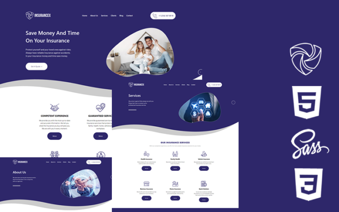 Insurancex Html5 Css3 Theme Website Template