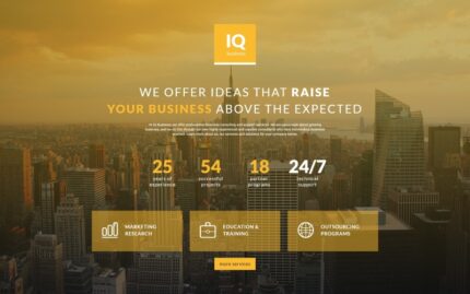 IQ - Consulting Modern HTML Landing Page Template