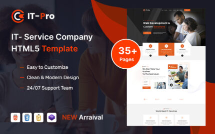 ITPRO – IT Service Company HTML5 Template Website Template