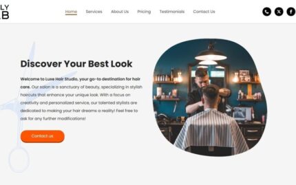 Jelly Lab - Barbershop HTML Landing Page Template