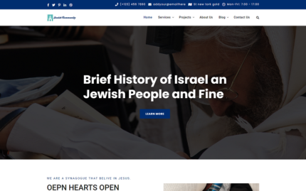 Jewish Community & Synagogue Html Template Website Template