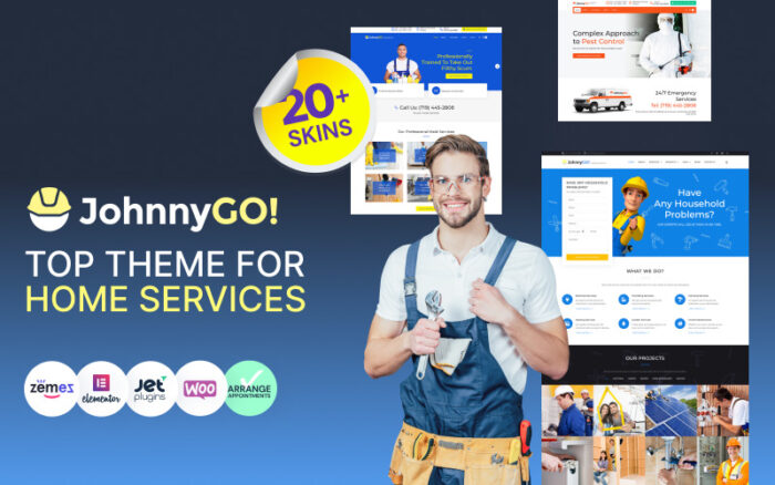 JohnnyGo - Multipurpose Home Services WordPress Theme