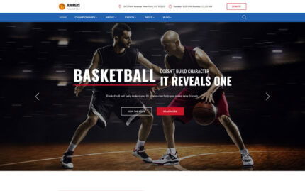 Jumpers - Basketball Club Responsive Multipage Website Template