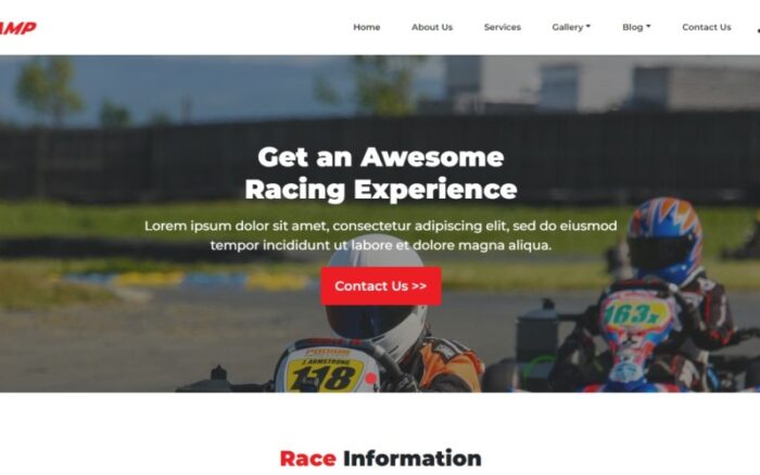 Karting Camp HTML Template Website Template