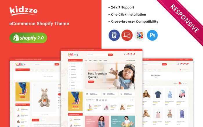 Kidzze - Kids Clothing & Toys Store Shopify Theme