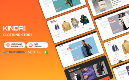 Kinda - Fashion Shopify Next.js Ecommerce Template Website Template