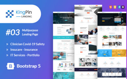 Kingpin Landing Page HTML Template Landing Page Template