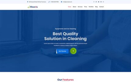 Klean4u Landing Page Template