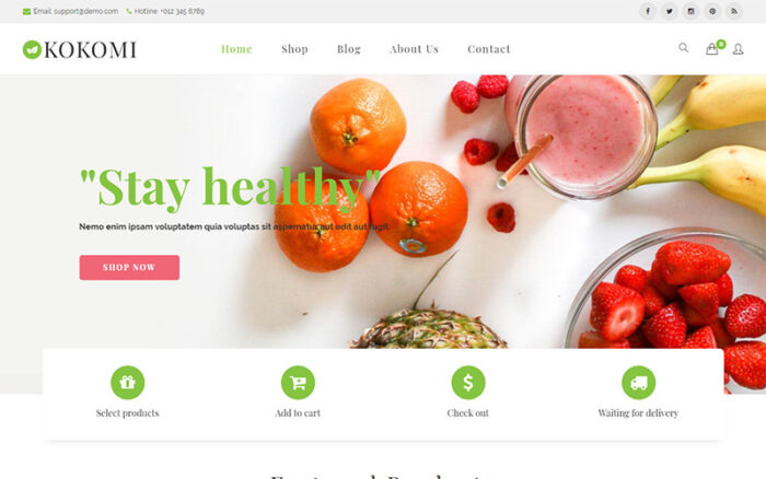 Kokomi - Organic & Food WordPress WooCommerce Theme