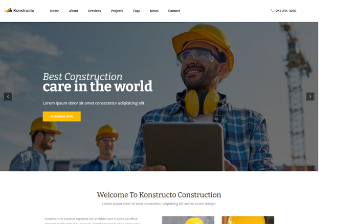 Konstructo Construction Landing Html Templates Landing Page Template