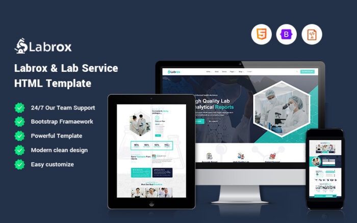 Labrox – Lab Service Website Template