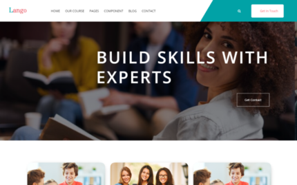 Lango - Language School, University,Online Training HTML Template Website Template