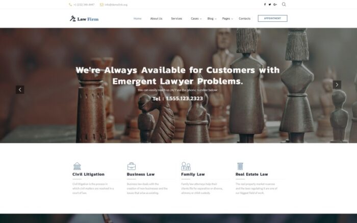 Law Firm Multipage Website Template