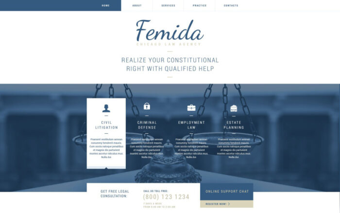 Law Firm Responsive Website Template