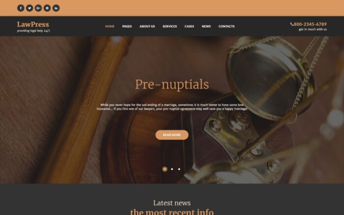 LawPress - Law Firm Responsive WordPress Theme