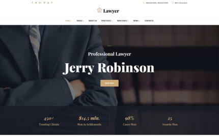 Lawyer & Attorney Multipage Website Template