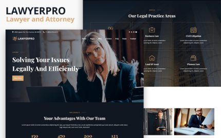 Lawyerpro - Lawyer and Attorney HTML5 Template Website Template