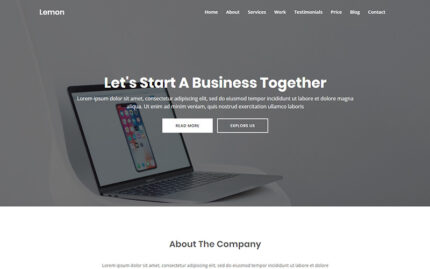 Lemon - Business Landing Page Template