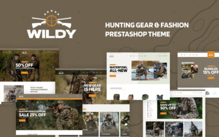 Leo Wildy Elementor - Hunting Gear & Fashion Prestashop Theme PrestaShop Theme