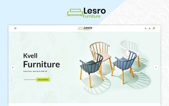 Lesro Furniture Multi Store OpenCart Template.