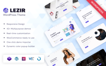 Lezir - WordPress Landing Page Theme WordPress Theme