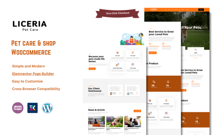 Liceria - Pet Care & Veterinary Shop WooCommerce Theme