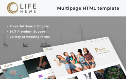 Life News Free Website Template