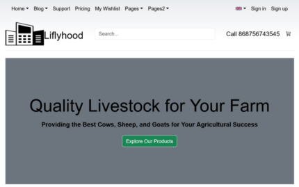 Liflyhood - Complete Farm Animal Product Display Responsive Website Template