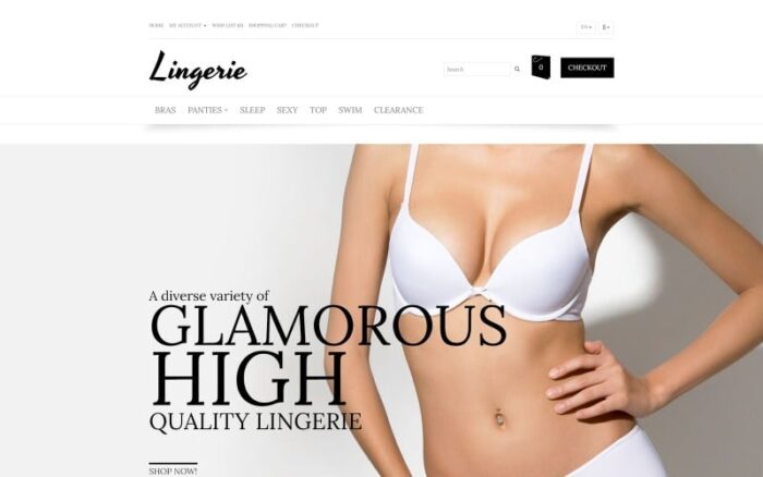 Lingerie Store OpenCart Template