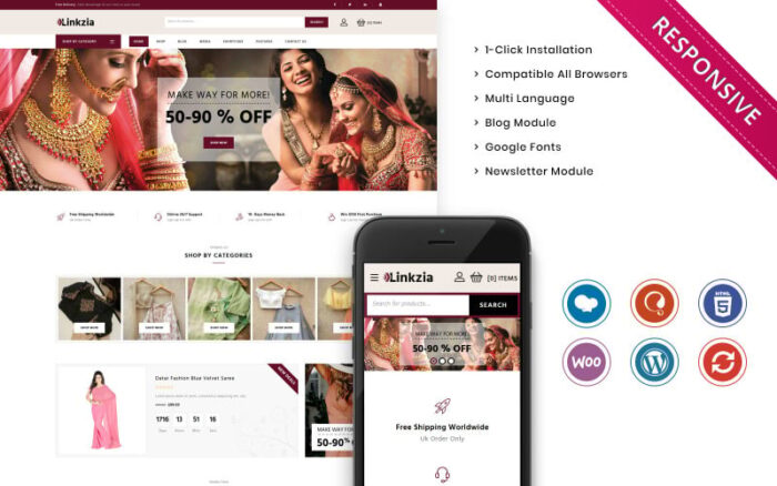 Linkzia - The Women Woocommerce Responsive Store WooCommerce Theme