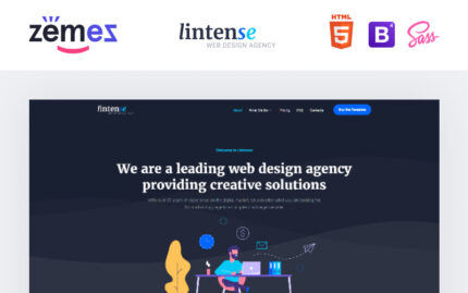 Lintense Corporate - Web Design Agency Creative HTML Landing Page Template