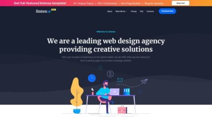 lintense - Free HTML Landing Page Template