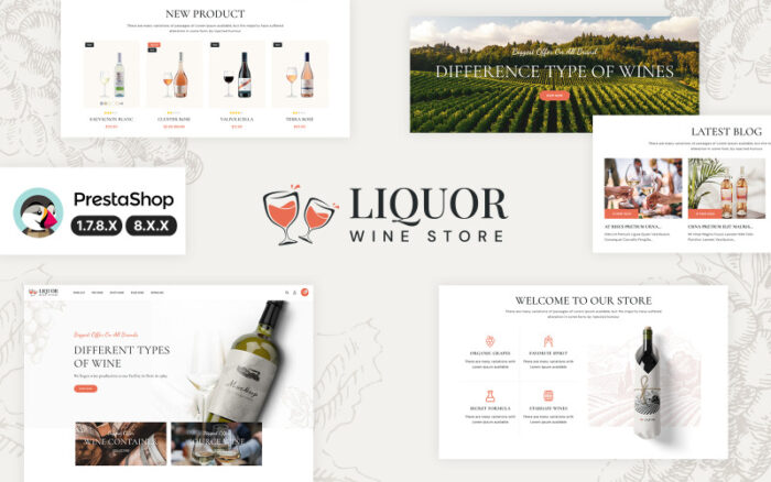 Liquor Wines and Drink Prestashop Theme PrestaShop Theme