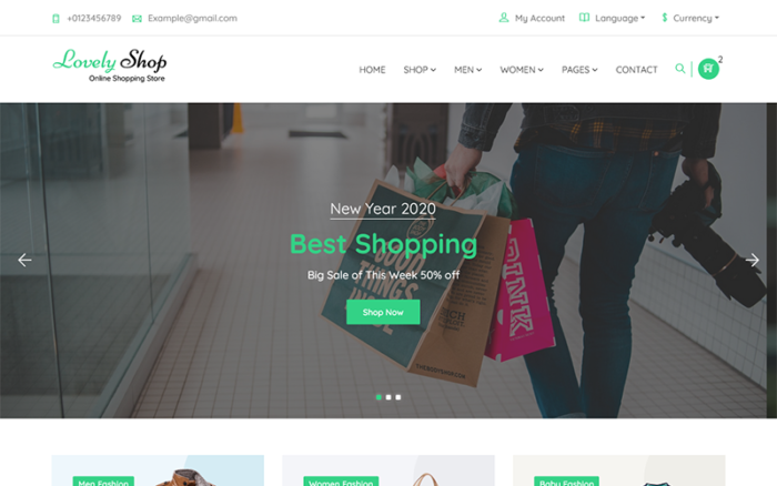 LovelyShop - eCommerce Bootstrap HTML Website Template