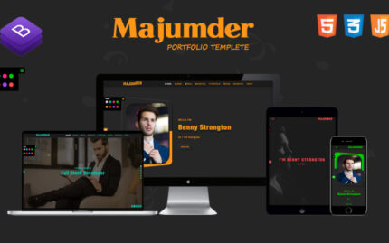 MAJUMDER-3 - Creative Portfolio Bootstrap HTML Landing Page Template