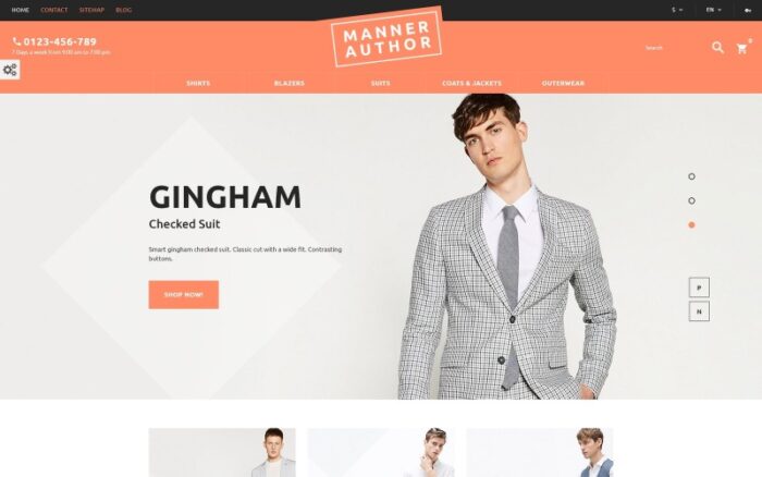 MannerAuthor - Men Clothes PrestaShop Theme