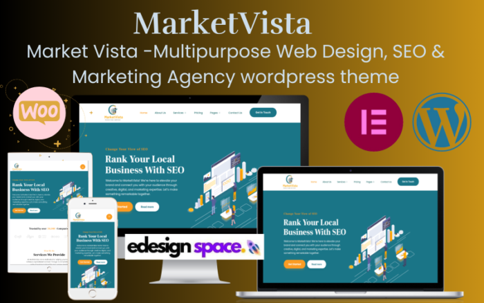 Market Vista -Multipurpose Web Design, SEO & Marketing Agency wordpress theme WordPress Theme