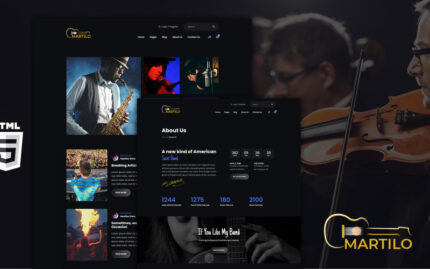 Martilo Audio Music Band HTML5 Website Template