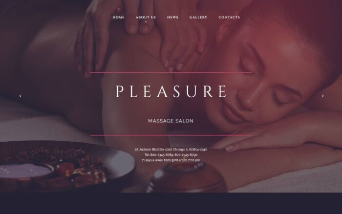 Massage Salon Responsive Website Template