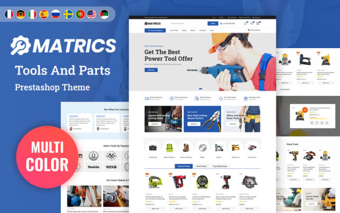 Matrics - Power Tools and Equipment PrestaShop Theme