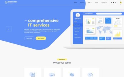 Maxicode - IT Company Multipage Creative HTML Website Template