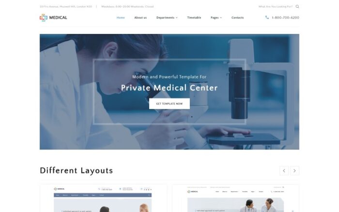 Medical - Private Medical Center Multipage Website Template