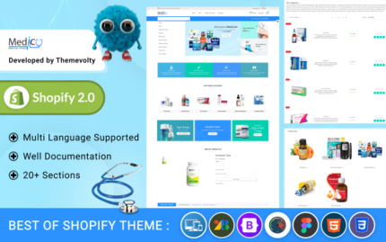 Medico Mega Medicine–Drug Pharmacy Shopify 2.0 Premium Responsive Theme Shopify Theme