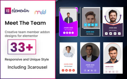 Meet The Team Wordpress Plugin For Elementor WordPress Plugin